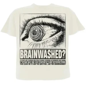 Unleash your inner visionary with the Hellstar Brainwashed Eyeball Tee. On the front, a bold eyeball stares back, its pupil reflecting a message of subversion – “Brainwashed?” While the short sleeves and cream colour ensure all-day comfort. Rock out in comfort and show your love for the legendary Hellstar!