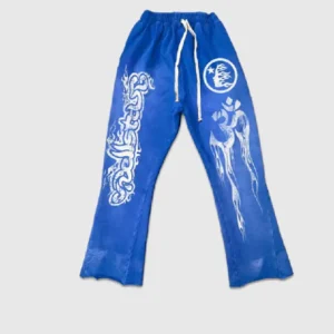 Hellstar Flare Sweatpants “Blue”