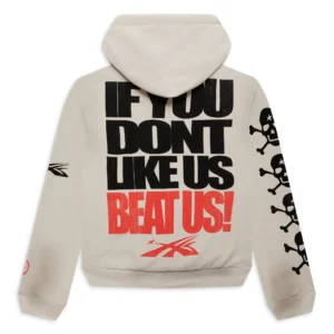 Hellstar If You Dont Like Us Beat Us Hoodie Grey